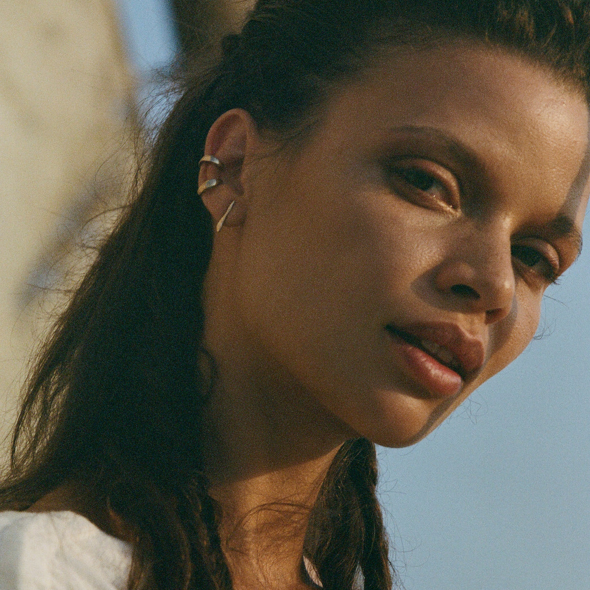 Bone Studs | Silver