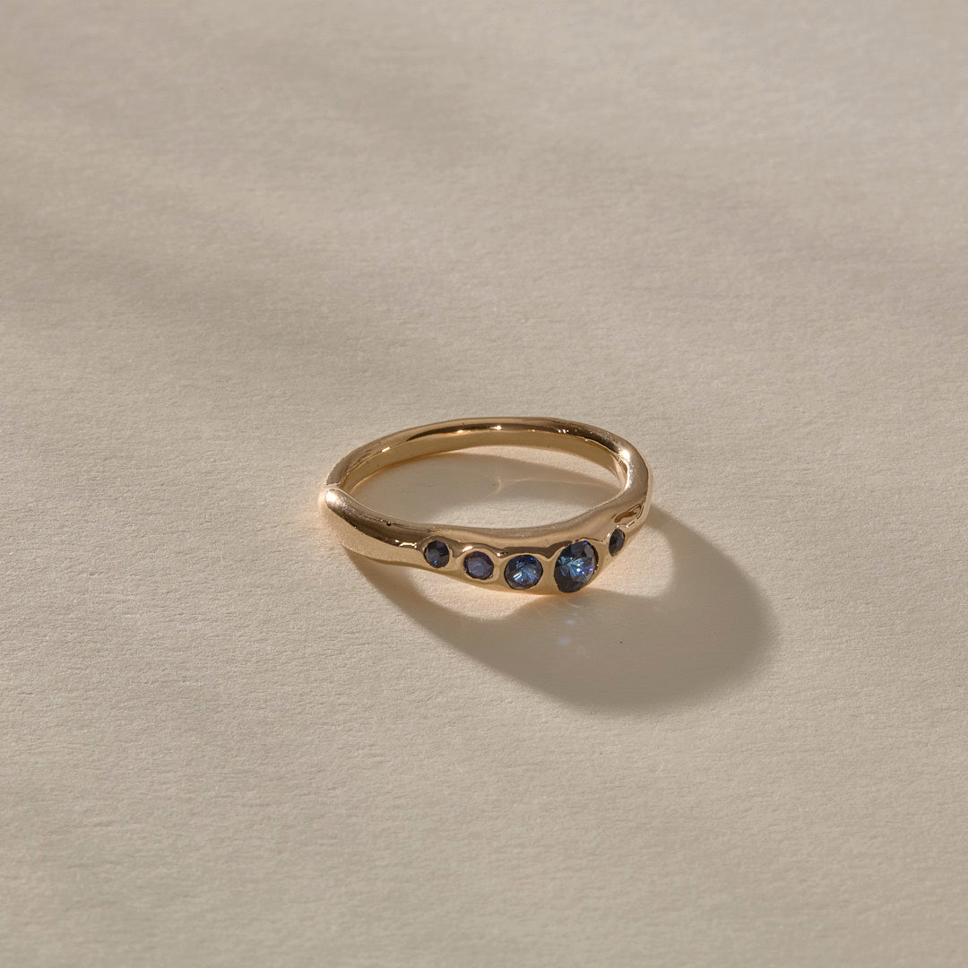 Eros Sapphire Band | Gold
