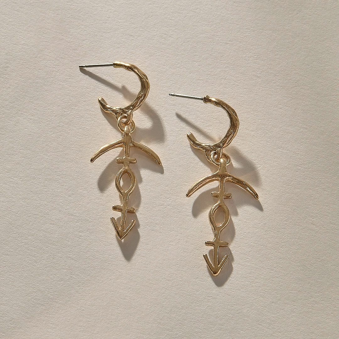 Hoku Charm Hoops | Gold