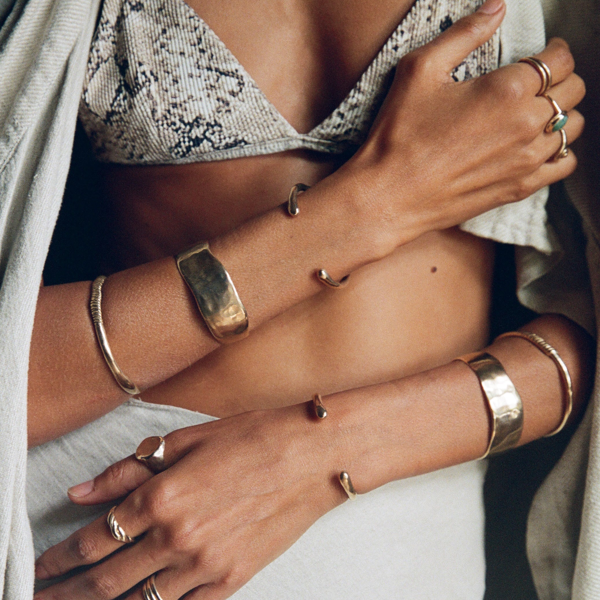 Bone Cuff | Gold