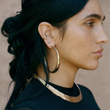 Temple Black Diamond Studs | Silver