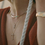 Mini Ma'at Charm Necklace | Silver
