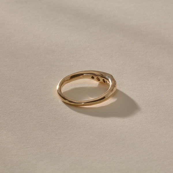 Eros Champagne Diamond Band | Gold