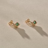 Vida Emerald Studs | Gold