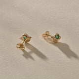 Vida Emerald Studs | Gold