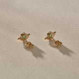 Vida Emerald Studs | Gold