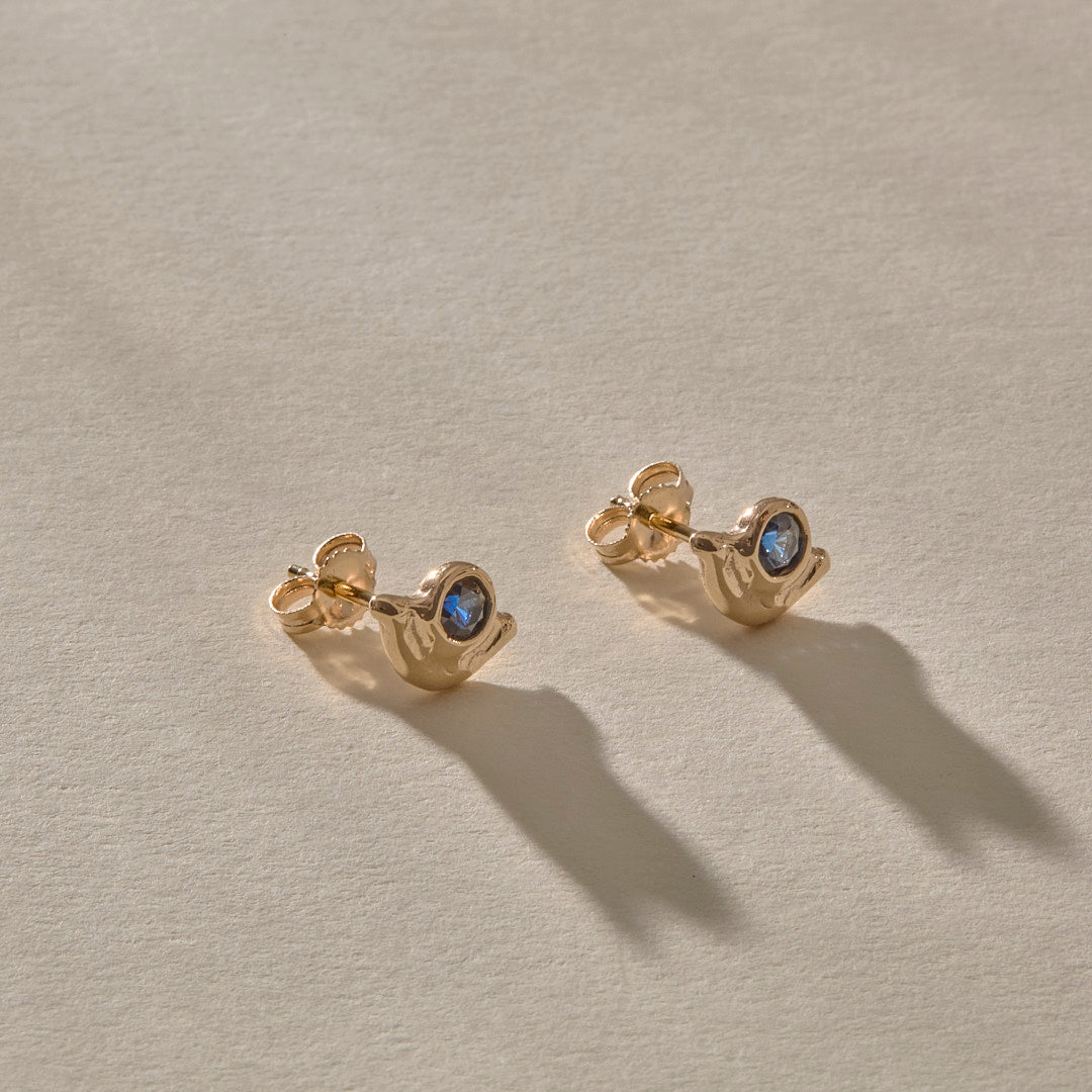 Vida Sapphire Studs | Gold