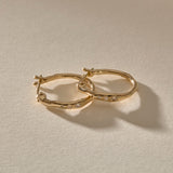 Vida Champagne Diamond Hoops | Gold