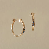 Vida Sapphire Hoops | Gold