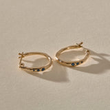 Vida Sapphire Hoops | Gold