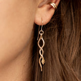 Serpent Earrings | Bronze