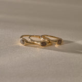 The Selkie Stack | Set of 3 Grey Diamond Rings