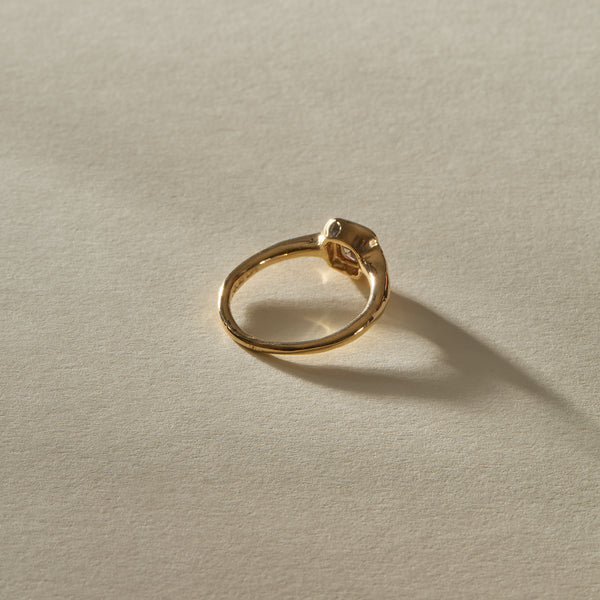 Nooré Square Step Cut Champagne Diamond Ring
