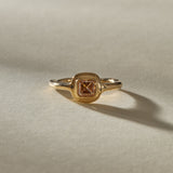 Nooré Square Step Cut Champagne Diamond Ring