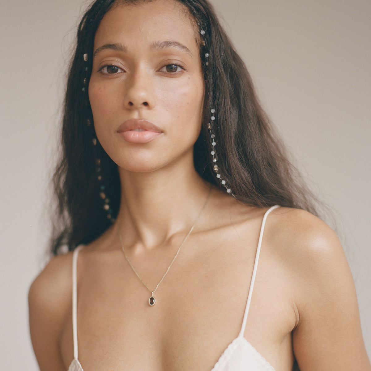 Calypso Smoky Quartz Necklace | Gold