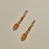 Jūratė Amber Chandeliers Earrings | Gold