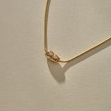 Crescent Stone Necklace | Gold