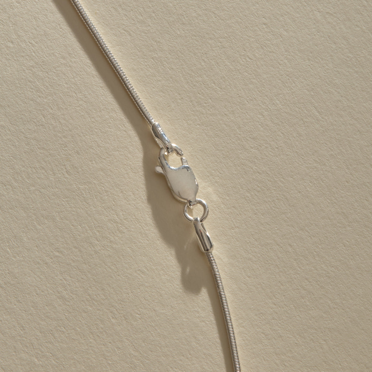 Crescent Stone Necklace | Silver