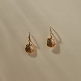Elysian Shell Hoops | Bronze