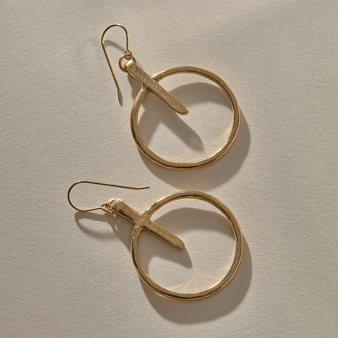 Henge Earrings | Bronze