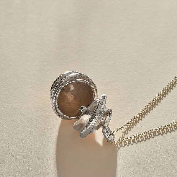 Orphic Egg Capsule Necklace | Silver