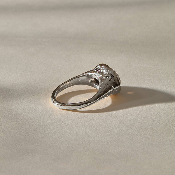 Smoky Quartz Signet Ring | Silver