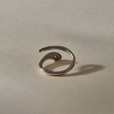 Stoned Serpent Smokey Quartz Ring | Silver