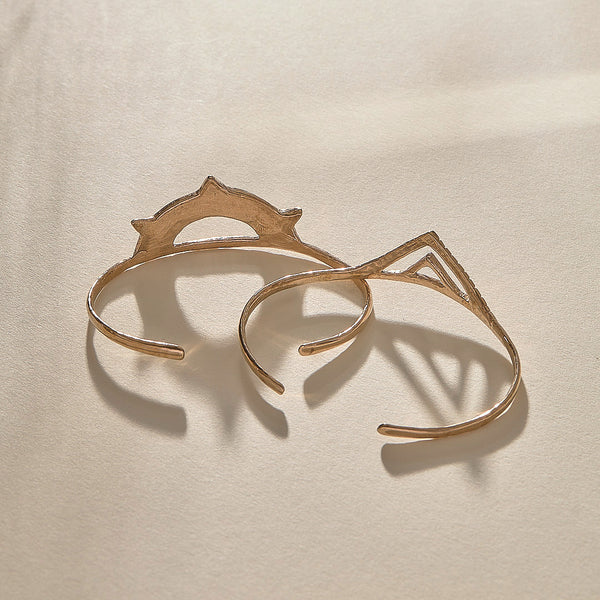 Sunkeeper + Pyramids Cuff Set | Bronze