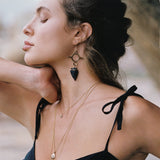 Earth Arrowhead Earrings | Bronze